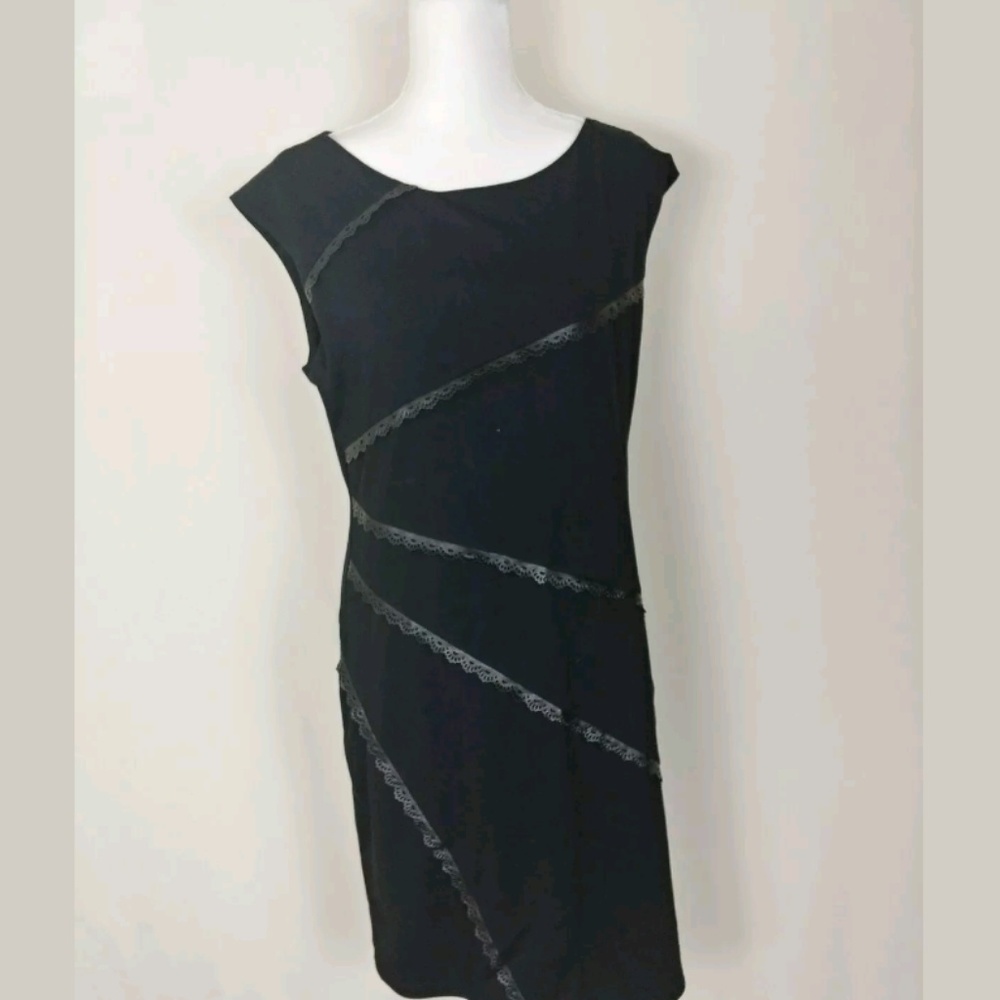 Spence women shift sheath dress 12 L Career black